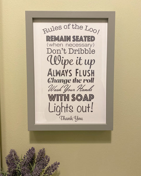 Rules of the Loo! - Bathroom Print