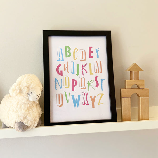 Rainbow Alphabet Print