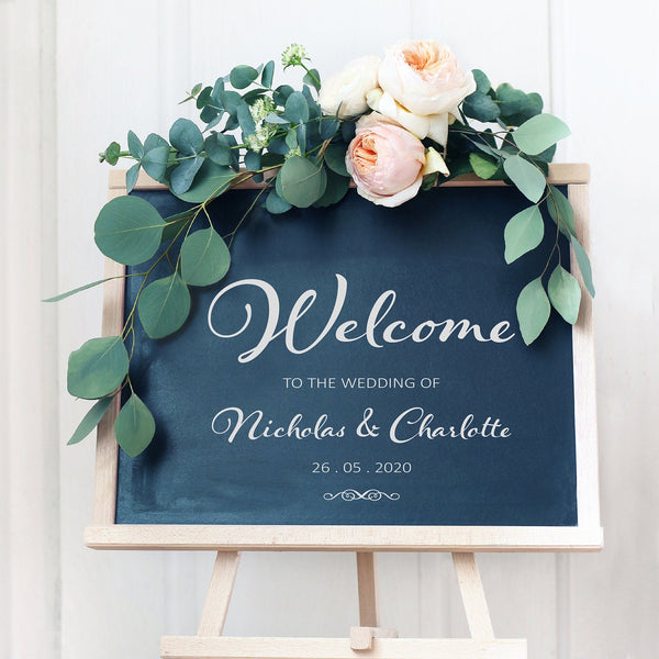 Welcome to our wedding DIY Sign Sticker