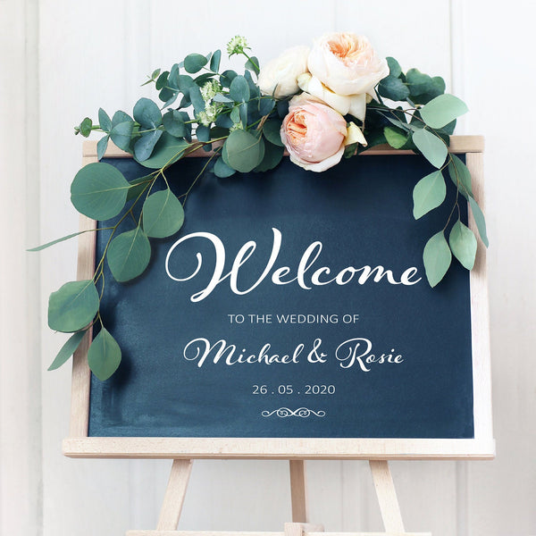 Welcome to our wedding DIY Sign Sticker