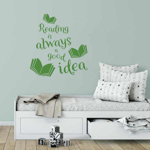 Reading Is Always A Good Idea Quote - Book Corner Wall Sticker