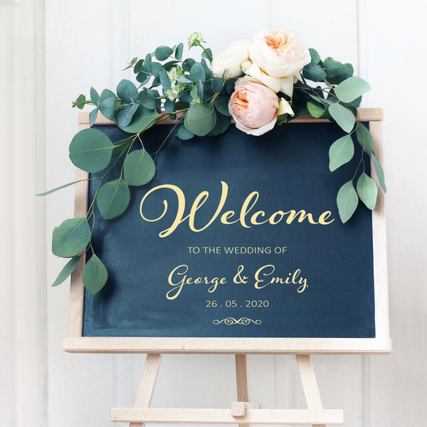 Welcome to our wedding DIY Sign Sticker