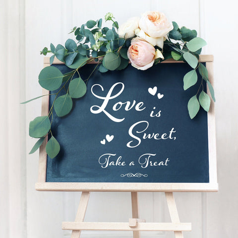 Love is Sweet, Take a Treat Wedding Wall Sticker Sign