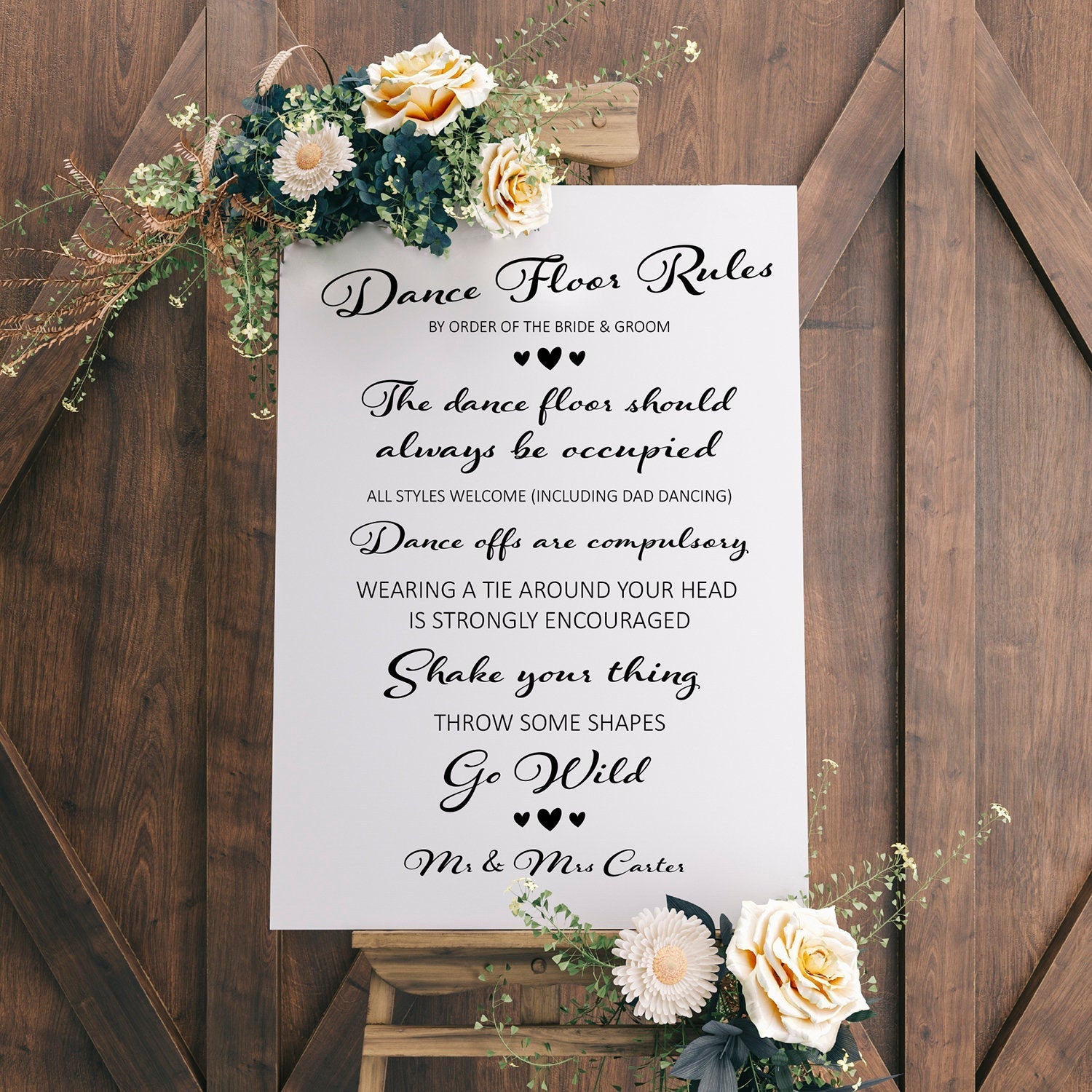 Dance Floor Rules Sticker - DIY Wedding Dance Floor Rules Decal Sign