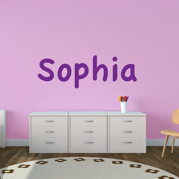 Personalised Child's Name Wall Stickers - Casual Name Font