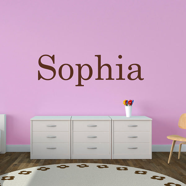 Personalised Childs Name Wall Stickers - Century School Book Name Font