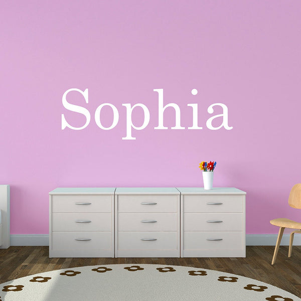 Personalised Childs Name Wall Stickers - Century School Book Name Font