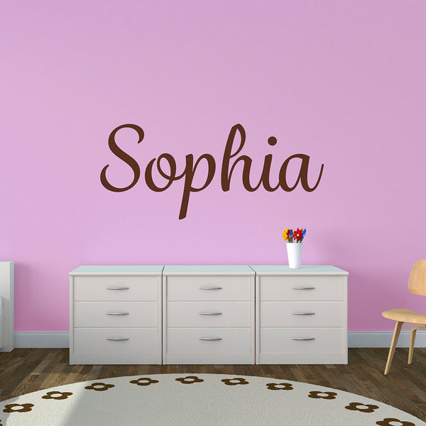 Personalised Child's Name Wall Stickers - Grafolita Script Name Font