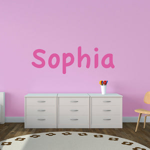 Personalised Child's Name Wall Stickers - Casual Name Font