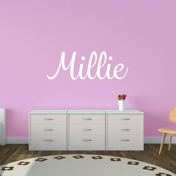 Personalised Child's Name Wall Stickers - Grafolita Script Name Font