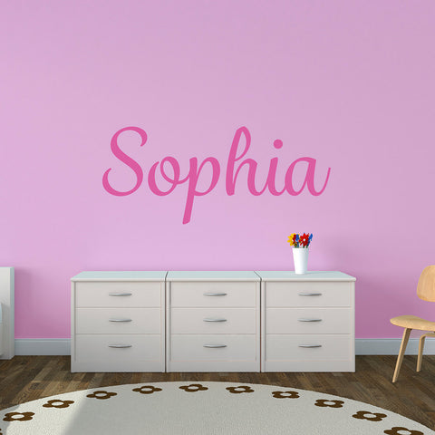 Personalised Child's Name Wall Stickers - Grafolita Script Name Font