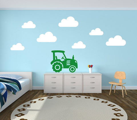 Tractor and Cloud Farm Yard - Bedroom Wall Stickers