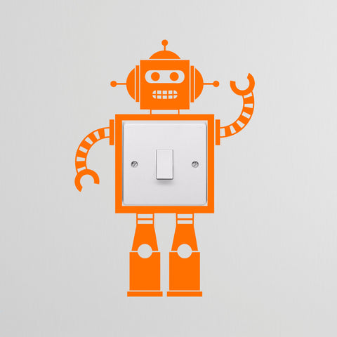 Robot Light Switch Wall Sticker