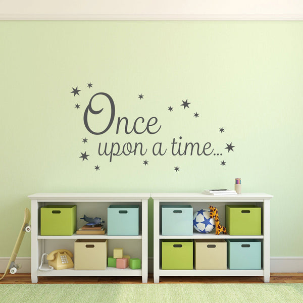 Once upon a Time Decal Book Corner Wall Sticker