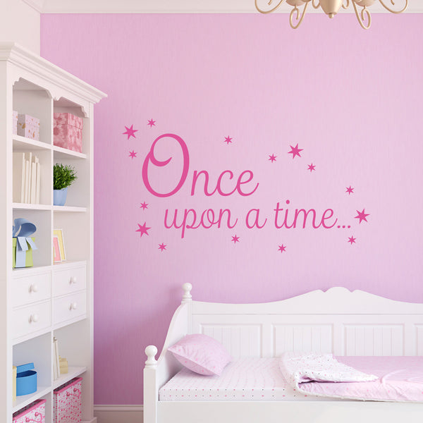 Once upon a Time Decal Book Corner Wall Sticker