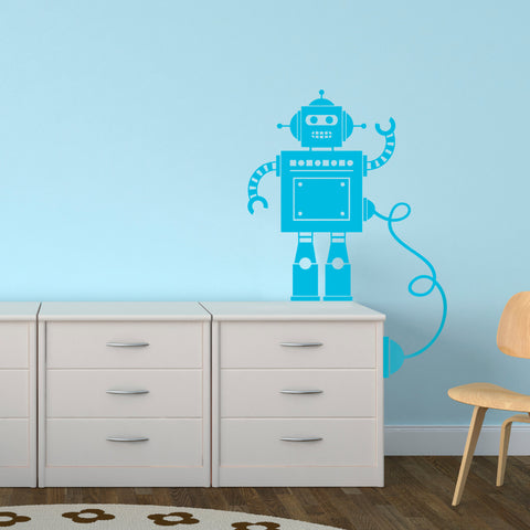 Robot with Wire Wall Sticker - Child’s Bedroom - Playroom